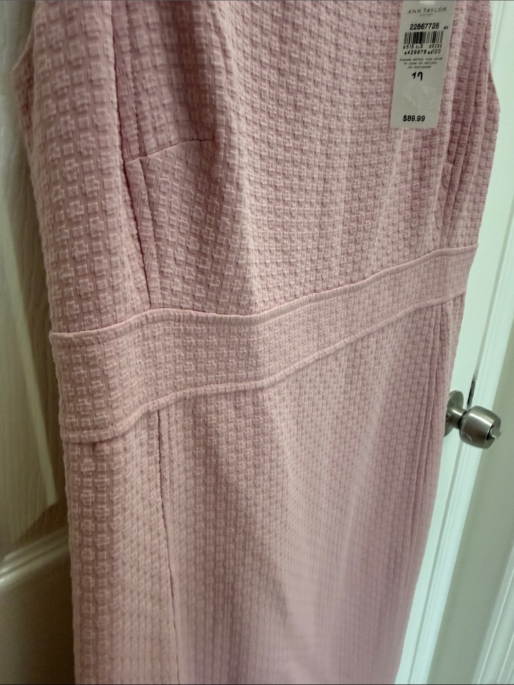 Ann Taylor Factory Dusty Rose Textured Sheath Dress - Picture 5 of 10